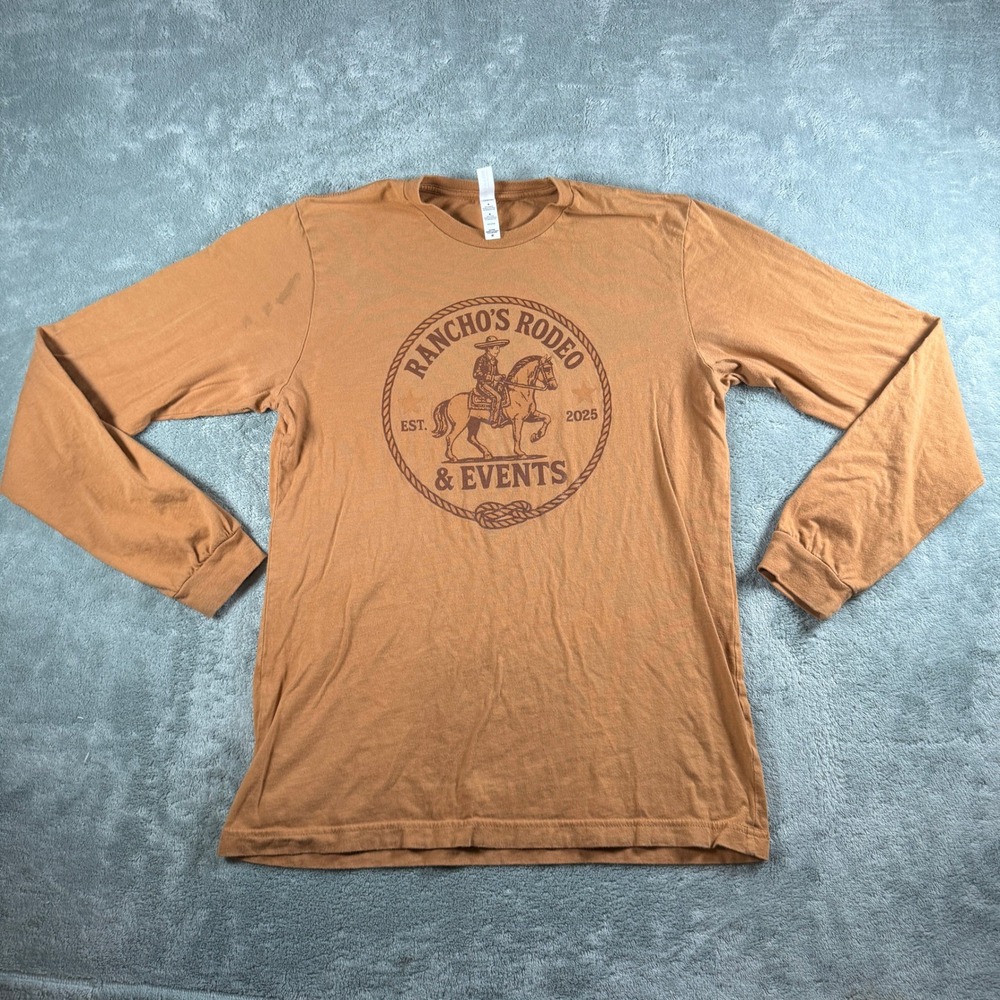 Bella Canvas‎ Ranchos Rodeo & Events Long Sleeve Graphic T-Shirt Mens Medium